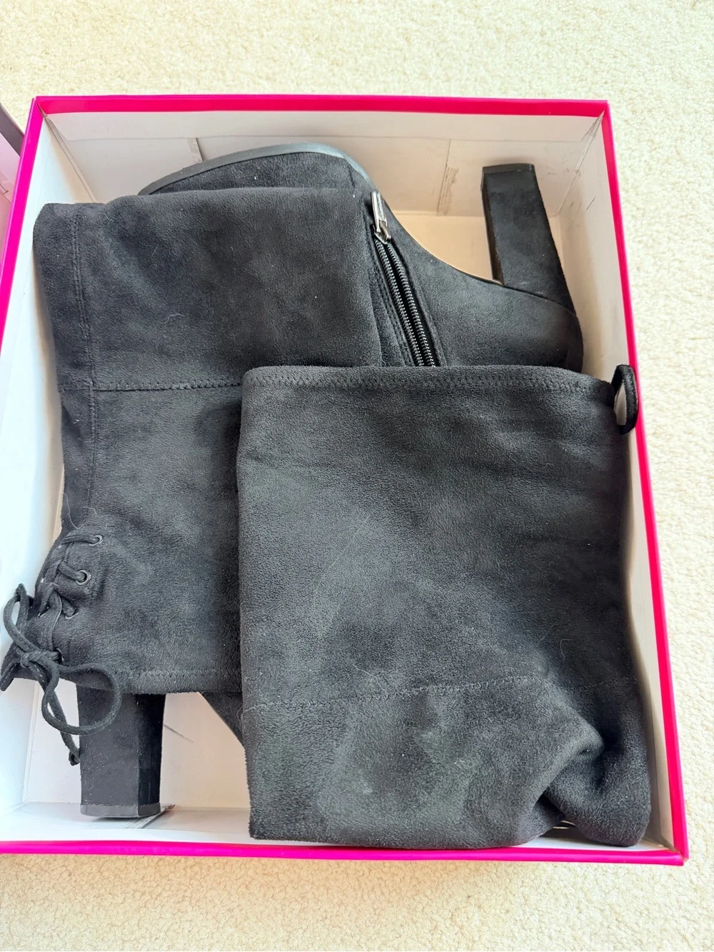 Vince Camuto Black Over-the-Knee Block Heel Boots